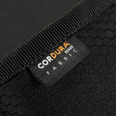 Close-up of M-Tac Wallet Elite Gen.II Hex made of Cordura Hex 1000D fabric with visible label.