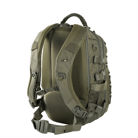 M-Tac Mission Backpack Elite Hex with MOLLE LASER CUT system and ergonomic design in durable Cordura material.