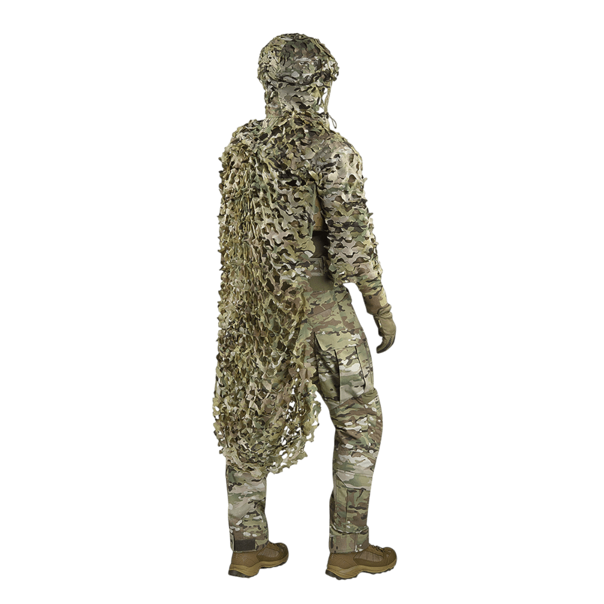 M-Tac Alder Camouflage Suit i ujævnt terræn, letvægts rip-stop nylon, optimal til snigskytter under kampmissioner, bølget halsudskæring.