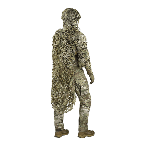 M-Tac Alder Camouflage Suit in camouflage material for uneven terrain, designed for snipers, shown from the back in gallery position 1