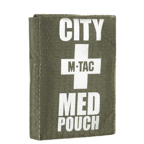 M-Tac City Med Pouch Hex i slidstærkt hexagonmønstret ripstopmateriale, kompakt bærbar førstehjælpspung, galleri position 1.