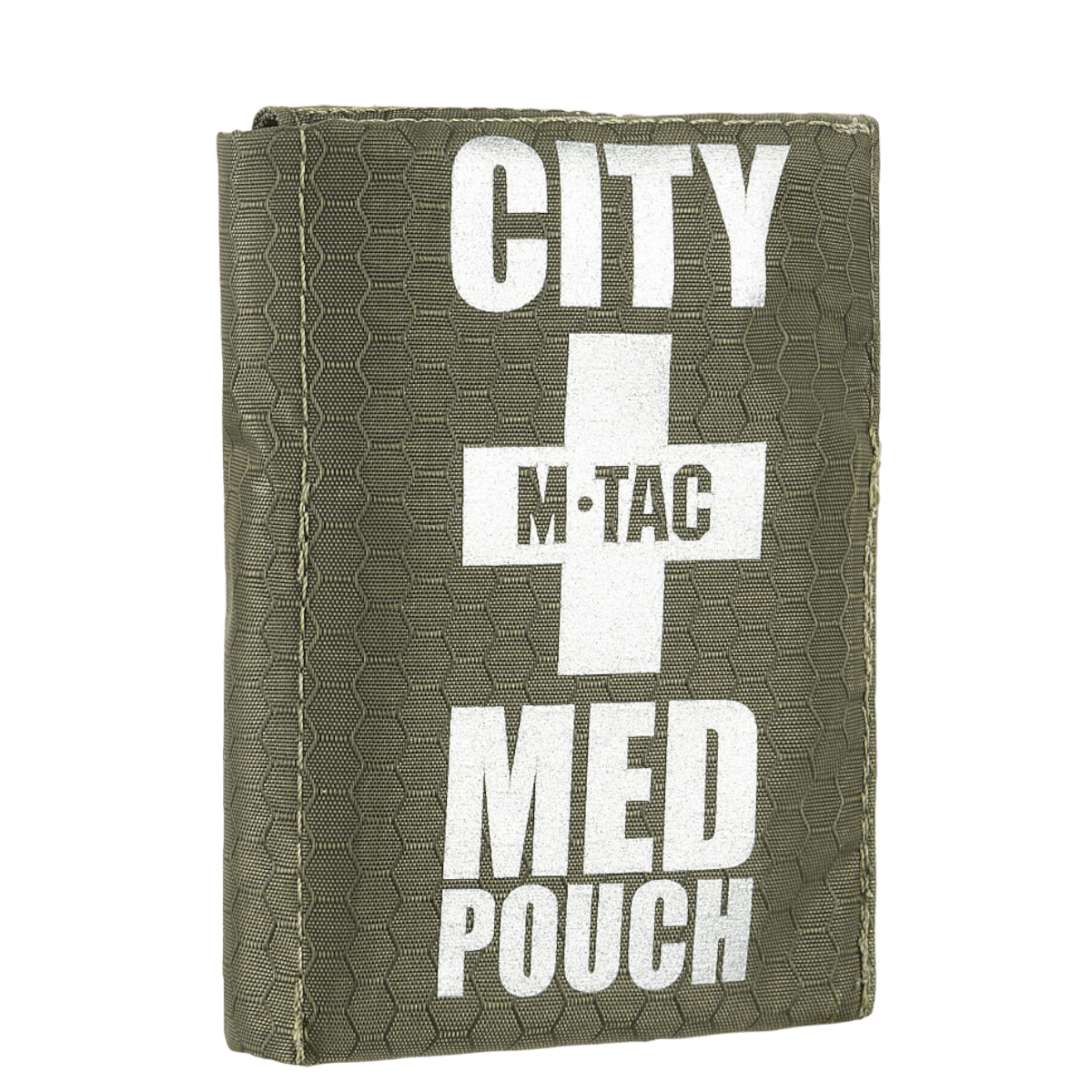 M-Tac City Med Pouch Hex lavet af slidstærkt Hex Polyester med medicinsk kors og logo på forsiden, bærbart førstehjælpskit.