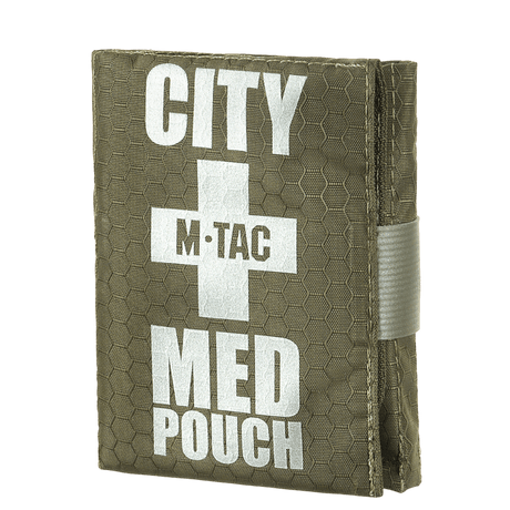 M-Tac City Med Pouch Hex i hexagonmønstret ripstopmateriale, kompakt førstehjælpskit til bærbar medicinopbevaring, galleri position 1.