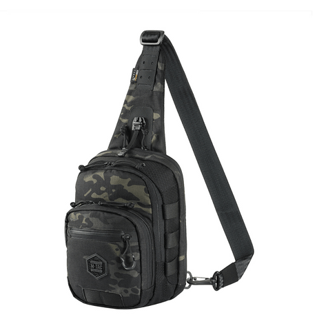 M-Tac Cross Bag Slim Elite Hex in Cordura Hex and Cordura 500 with adjustable strap in camouflage design for stylish functionality.