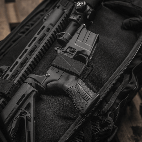 M-Tac Backpack Inserts (3 pcs) with adjustable inserts for AR-15 and AK carbines in an M-Tac Large Elite Hex backpack.