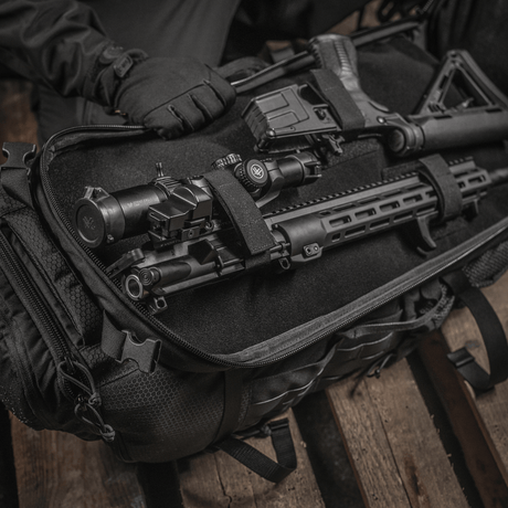 M‑Tac Backpack Inserts (3 pcs) in a weapon box with folding stock kit.