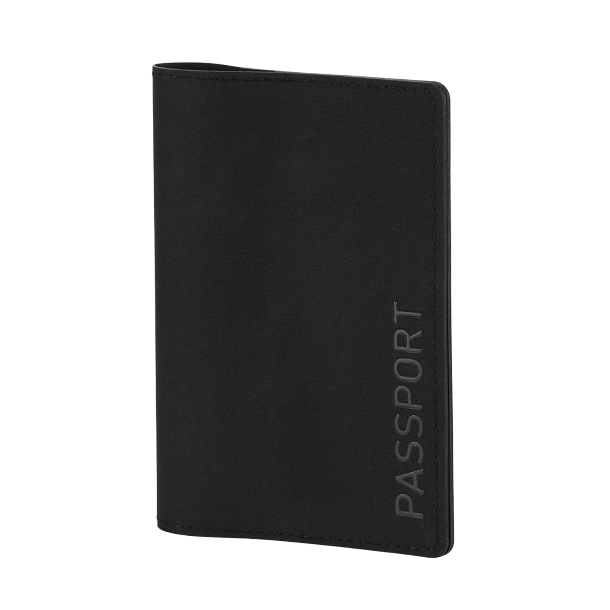M‑Tac Pascover i sort polymerkomposit med stilfuldt "Passport"-tryk, beskytter dit pas og har indvendige rum til plastkort.
