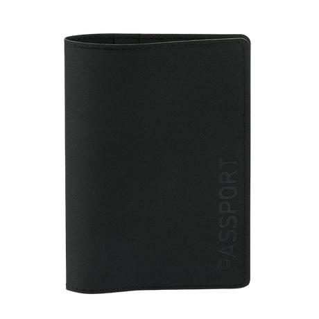 M‑Tac Passport cover in polymer composite with vertical "Passport" print, stylish design, protects your passport from wear, measures 13.5 x 10 cm.