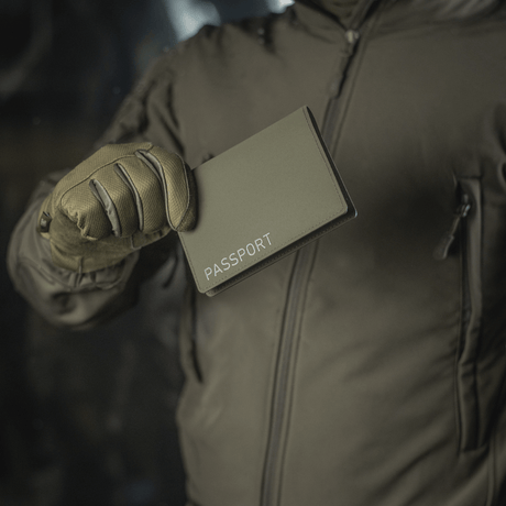 M‑Tac passport cover in polymer composite protects your passport with stylish 'Passport' print. Practical for travel, fits Ukrainian and foreign passports.