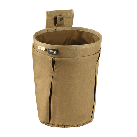 M‑Tac Magazine Dump Pouch Lite Elite in Cordura 500D with quick-pull closure, drained base and MOLLE mounting straps, in brown color.
