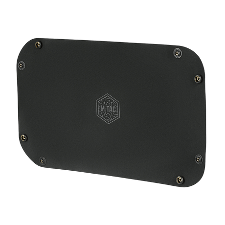 M‑Tac Field Maintenance Tray 18x30 cm in black polymer composite with hexagon logo for weapon maintenance.