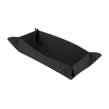 M‑Tac Field Maintenance Tray 18x30 cm, black foldable tray for weapon maintenance, durable polymer composite, hexagon logo.