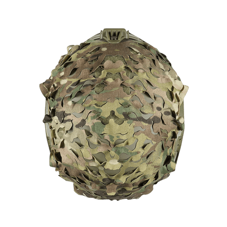 M‑Tac Vilha Hjelmcover FAST i Multicam mønster, robust design med Cordura 500D og velcrostroppper for justerbar pasform.