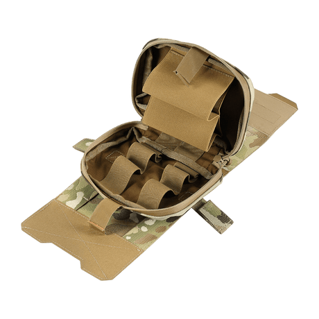 M-Tac Horisontal Medic Lomme Large Elite i multicam med NIJ-certificering, åben med indvendig organizer til IFAK, vist i galleri position 1.