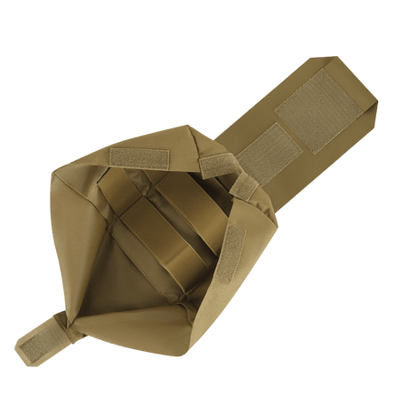 M-Tac Medic Pouch Vertical Large Elite med åben top, viser det indre organizer til førstehjælpsudstyr lavet af Cordura 500D.