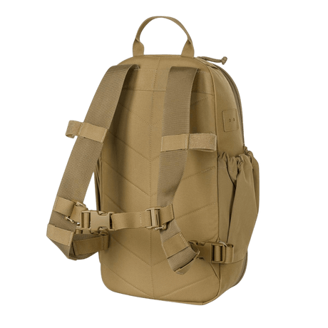 M-Tac STURM Elite Rygsæk set bagfra med MOLLE Laser Cut paneler og justerbare stropper, taktisk design i Cordura materiale.