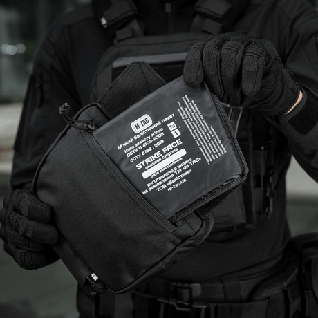 M-Tac Large Elite Gen.II Skuldertaske med ballistisk opslag, Cordura 500D materiale, taktisk opbevaring og velcro panel design.