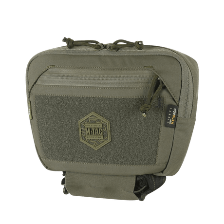 M-Tac Large Elite Gen.II Skuldertaske fremstillet af slagfast Cordura 500D med YKK lynlåse, perfekt til taktisk brug og udstyrsorganisering.
