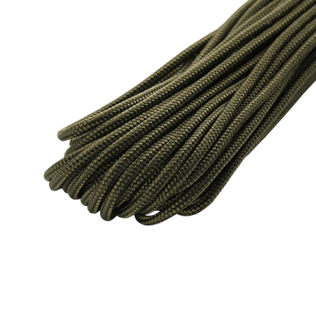 M‑Tac Paracord 550 Type III 15 m stærk grøn nylonkordel til friluft, reparationer og nødbrug med 7 nylontråde, 240 kg brudstyrke.