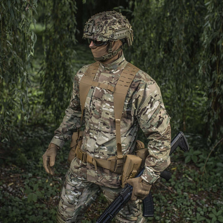 M-Tac Shoulder Straps for Tactical Belt Laser Cut in Cordura Squadron, designed for increased comfort when carrying equipment, shown in gallery position 1.