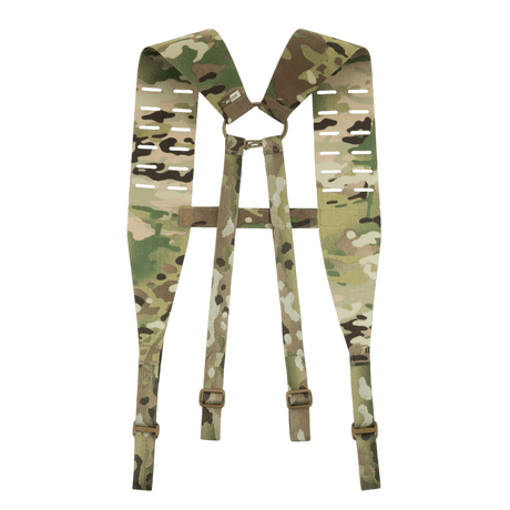 M-Tac Shoulder Straps for Tactical Belt Laser Cut in camouflage Cordura, NIJ-certified, shown in gallery position 1.