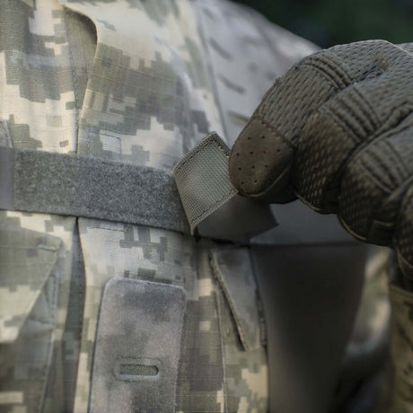 M-Tac Shoulder Straps for Tactical Belt Laser Cut in Cordura, NIJ-certified, shown in gallery position 1 with focus on mounting details.