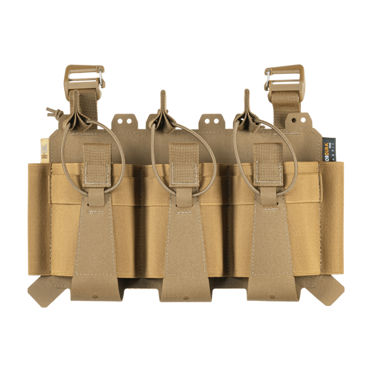 M-Tac Frontpanel til Cuirass QRS Pladebærer Tre Magasiner med elastisk magasinpung og Cordura Squadron-materiale.