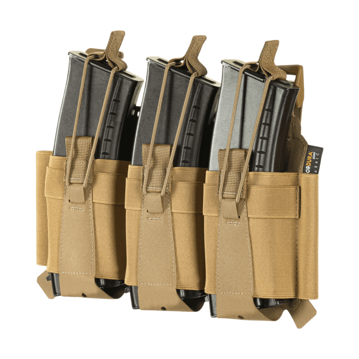 M-Tac Frontpanel til Cuirass QRS Pladebærer Tre Magasiner med elastisk magpose til AK/AR magasiner i holdbart Cordura materiale.