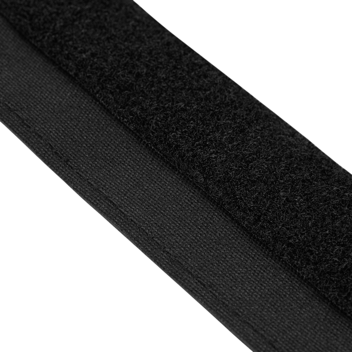 Nærbillede af M‑Tac Internal Tiger Bælte i sort Cordura 500D med velcro-fastgørelse, perfekt til militært og taktisk brug.