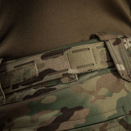 M-Tac Cobra Buckle Tactical Belt Laser Cut in camouflage, ideal for military and police gear.