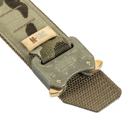 M-Tac Cobra Buckle Tactical Belt Laser Cut with AustriAlpin COBRA buckle in camouflage design for military and police use.