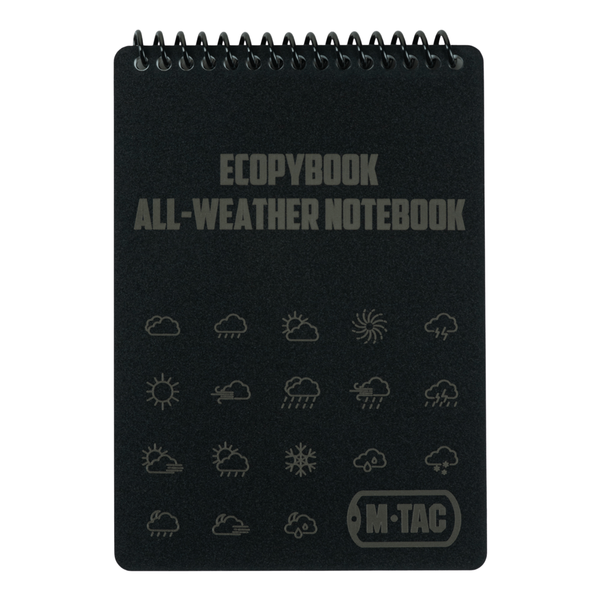 M-Tac Ecopybook Tactical – alt-vejr notesbog, vandtæt, robust design, ideel til brug i regn og sne, 14 ark med vinkelmåler.