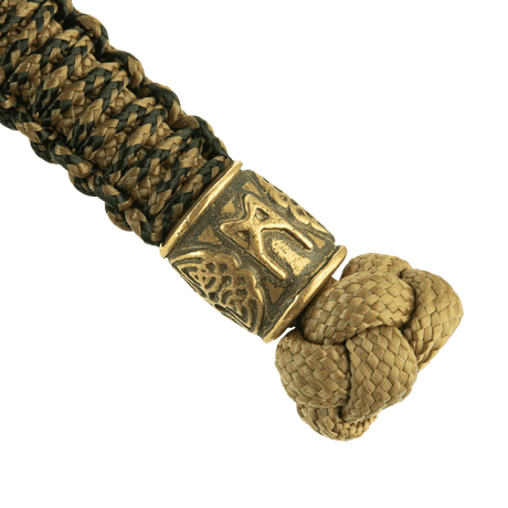 M-Tac Lanyard Scandinavian Mannaz with twisted paracord and decorative Scandinavian bead close-up, ideal for knives and flashlights.
