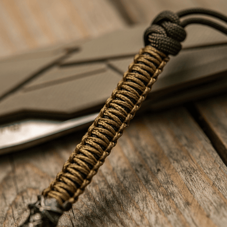 M-Tac Knife Lanyard Ninja in braided paracord with cupronickel bead, long 14.5 cm, for quick access and unique knife design
