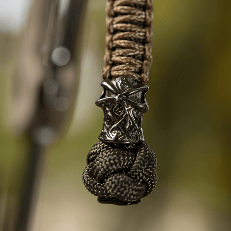 M-Tac Knife Lanyard Ninja in paracord with cupronickel bead, a stylish pocket accessory, 14.5 cm long, flexible grip extension