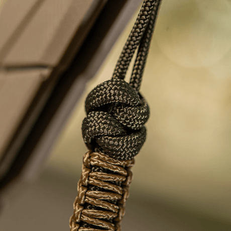 M-Tac Knife Lanyard Ninja in braided paracord, stylish knife accessory, 550 type III paracord, cupronickel, 14.5 cm length