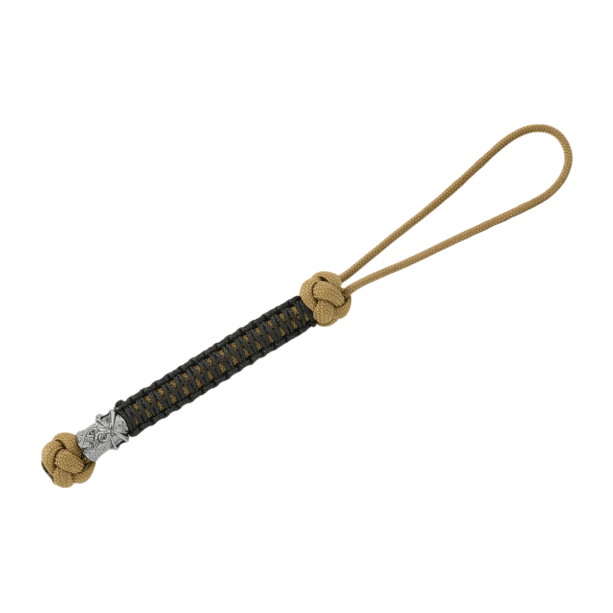 M-Tac Knife Lanyard Ninja i paracord med cupronickel detalje, 14,5 cm lang, designet til hurtig adgang og grebforbedring af lommeknive.