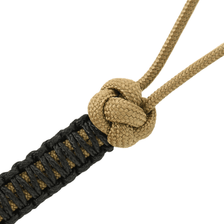 Close-up of M-Tac Knife Lanyard Ninja in paracord with a knot, stylish and practical knife accessory