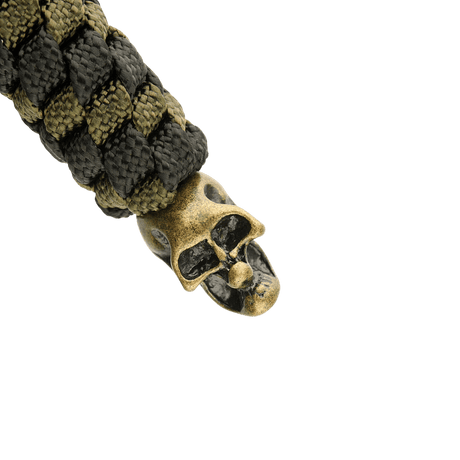 M-Tac Knife Lanyard Helix Skull braided paracord with a metal skull, adding style and functionality to pocket knives.