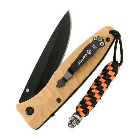 M-Tac Knife Lanyard Helix Skull braided paracord with skull decoration, adds style and functionality to the pocket knife.
