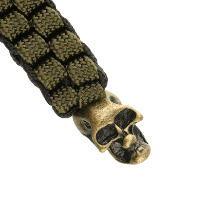 M-Tac Knife Lanyard Cuboid Skull with paracord and decorative skull bead for a stylish handle extension and easy identification.