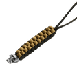 M-Tac Knife Lanyard Cuboid Skull braided paracord with decorative skull bead in black and tan design.
