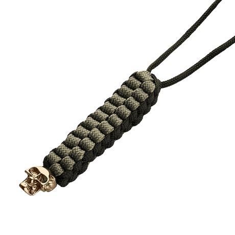M-Tac Knife Lanyard Cuboid Skull braided paracord with decorative Cuboid Skull bead, stylish and practical knife accessory.