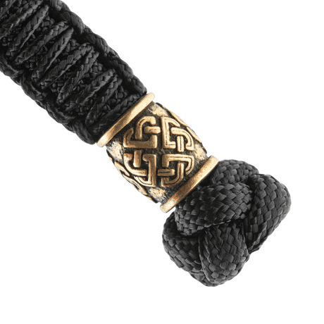 M-Tac Knife Lanyard Celtic in braided paracord with stylish design and practical use, black with Celtic pattern details.