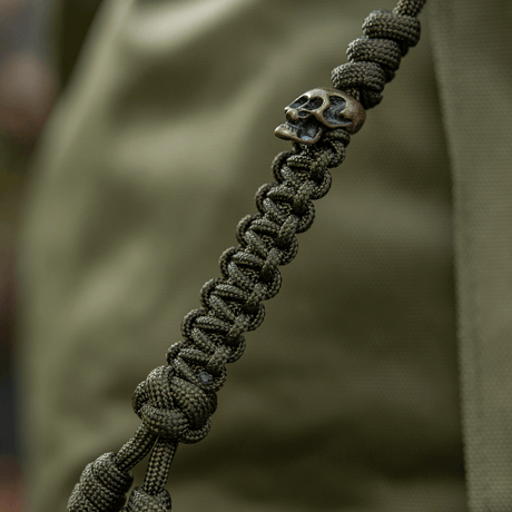 M-Tac Loopy Snake Skull Lanyard with braided paracord 550 type III, stylish and durable accessory for knives or small gear.