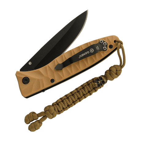 M-Tac Loopy Snake Skull Lanyard as a flexible extension for knives and gear, made of durable Paracord 550 type III.