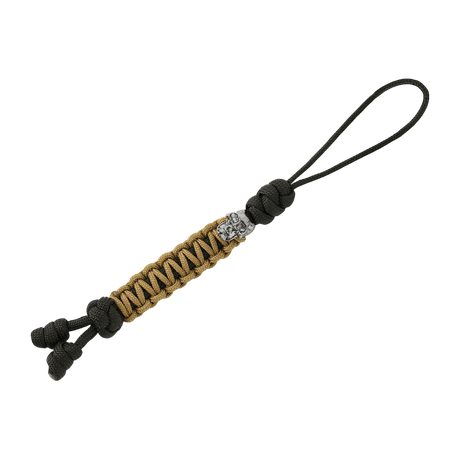 M-Tac Loopy Snake Skull Lanyard in braided paracord design with skull detail, ideal for knife or gear, flexible and durable.