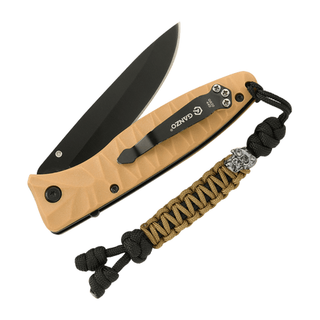 M-Tac Loopy Snake Skull Lanyard in paracord, stylish accessory for knives, flexible and durable handle extension for easy access.