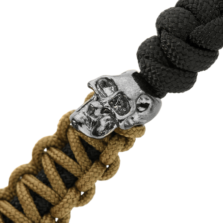 M-Tac Loopy Snake Skull Lanyard, braided paracord lanyard with skull decoration, flexible knife accessory, durable and stylish.
