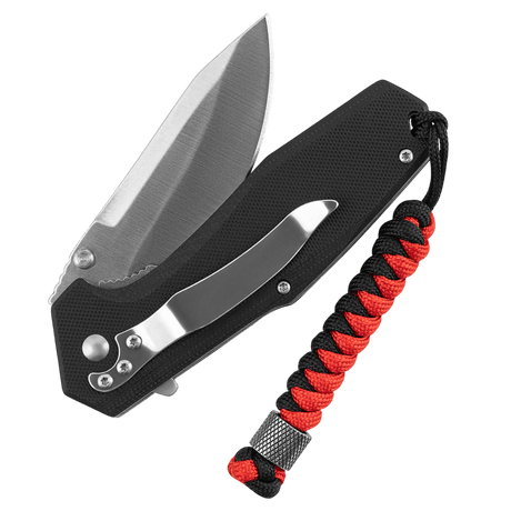 M-Tac Viper Cylindre Lanyard Stainless Steel with Scandinavian bead, coiled paracord for knives and gear, adds style and individuality.